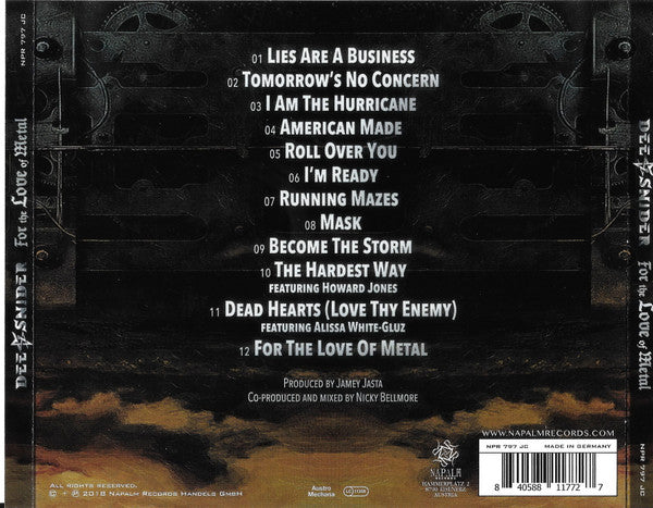 Dee Snider : For The Love Of Metal (Album)