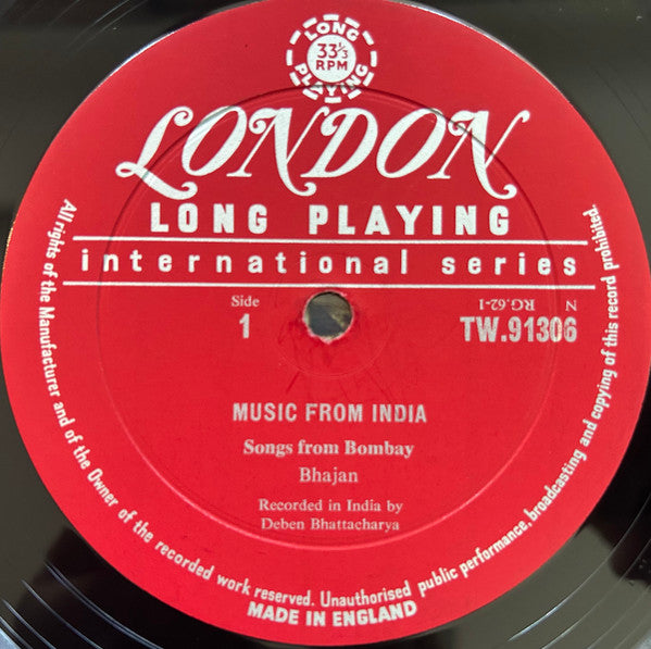Deben Bhattacharya : Musical Memories Of India (LP,Mono)