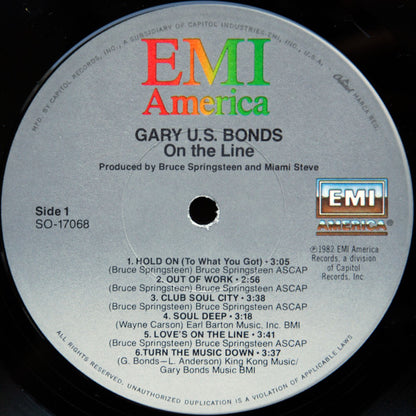 Gary U.S. Bonds : On The Line (LP,Album,Stereo)
