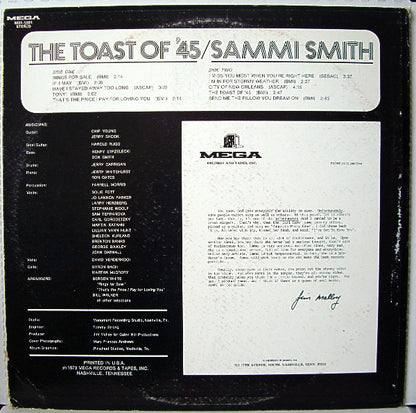 Sammi Smith : The Toast Of '45 (LP,Album,Stereo)