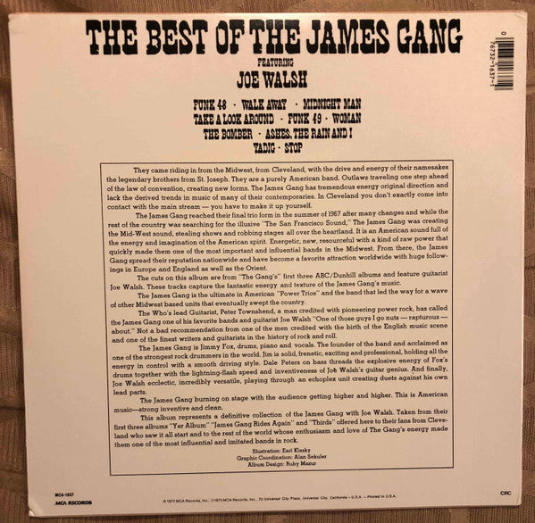 James Gang Featuring Joe Walsh : The Best Of The James Gang Featuring Joe Walsh (LP,Compilation,Club Edition,Reissue)