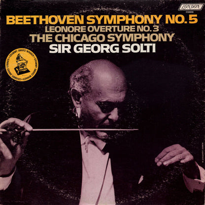 Ludwig van Beethoven, Chicago Symphony Orchestra, The, Georg Solti : Symphony No. 5 / Leonore Overture No. 3 (LP,Club Edition,Reissue,Stereo)