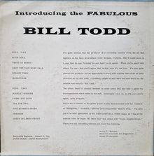 Bill Todd : Introducing The Fabulous Bill Todd (The Quiet Boy) (LP)
