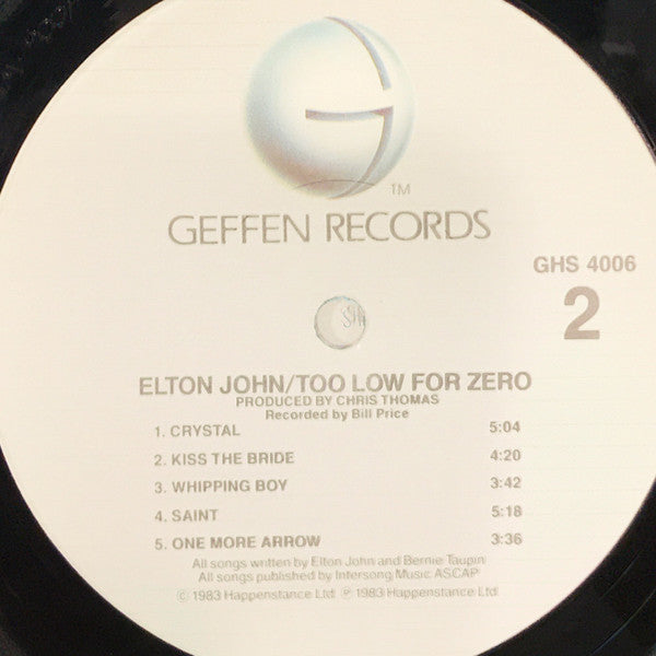 Elton John : Too Low For Zero (LP,Album)