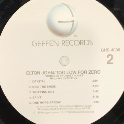 Elton John : Too Low For Zero (LP,Album)