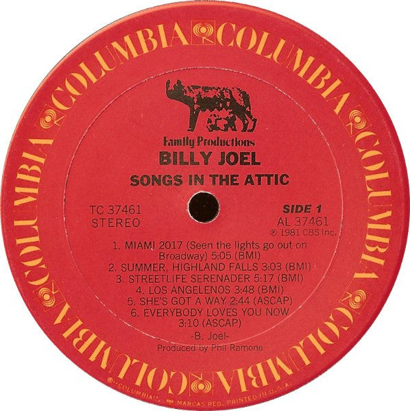 Billy Joel : Songs In The Attic (LP,Album,Reissue)