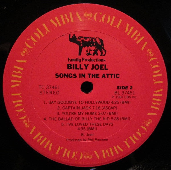 Billy Joel : Songs In The Attic (LP,Album,Reissue)