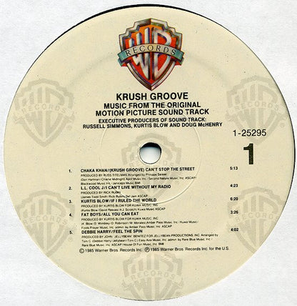 Various : Krush Groove (Music From The Original Motion Picture Soundtrack)  (LP,Album,Compilation,Stereo)
