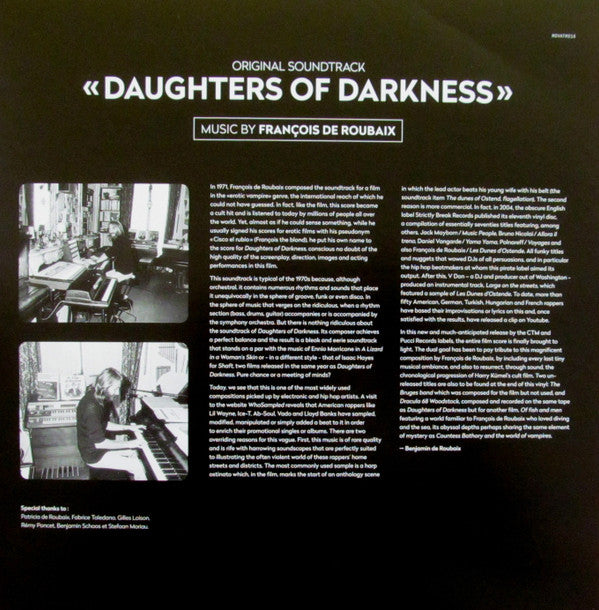 François De Roubaix : Daughters Of Darkness - Les Lèvres Rouges (Original Soundtrack) (LP,Album,Limited Edition,Numbered)