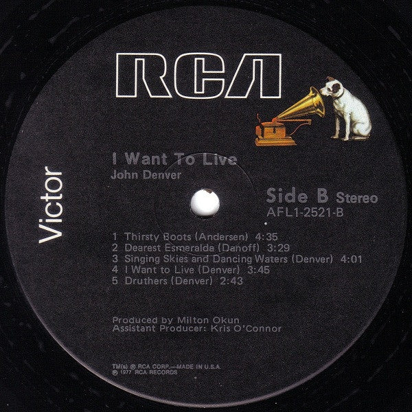 John Denver : I Want To Live (LP,Album)