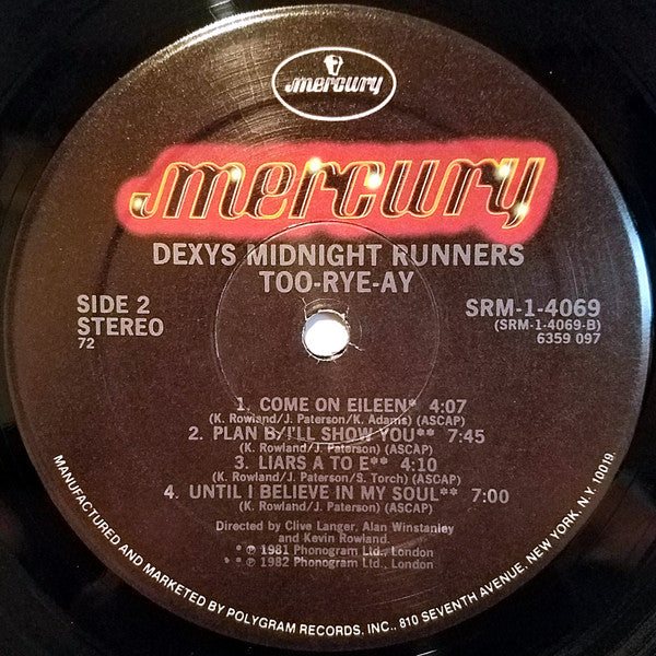 Kevin Rowland & Dexys Midnight Runners : Too-Rye-Ay (LP,Album)