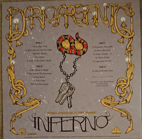 Keith Emerson : Dario Argento's Inferno (Original Soundtrack) (LP,45 RPM)