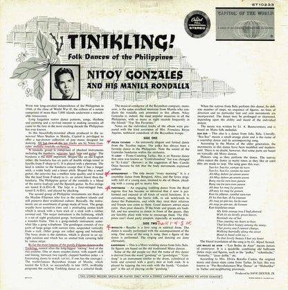 Nitoy Gonzales And His Rondalla : Tinikling! Folk Dances Of The Philippines (LP,Album,Stereo)