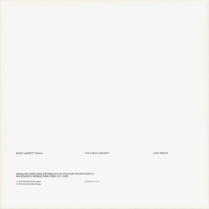 Keith Jarrett : The Köln Concert (LP,Album,Stereo)