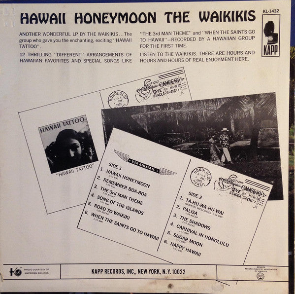 Waikiki's, The : Hawaii Honeymoon (LP,Mono)