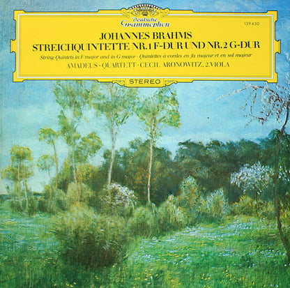 Johannes Brahms ‧ Amadeus-Quartett ‧ Cecil Aronowitz : Streichquintette Nr. 1 F-dur Und Nr. 2 G-dur (LP,Stereo)