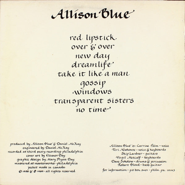 Allison Blue : Diary (LP)