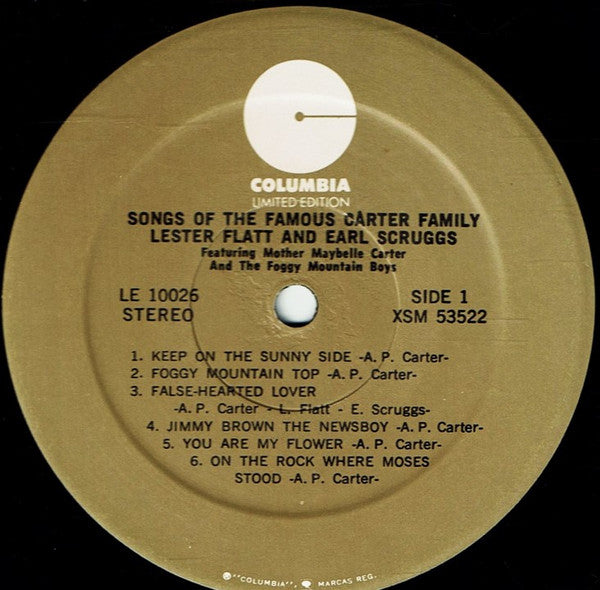 Flatt & Scruggs Featuring Maybelle Carter & Foggy Mountain Boys, The : Songs Of The Famous Carter Family (LP,Reissue)