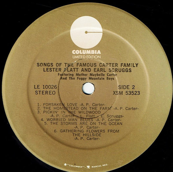 Flatt & Scruggs Featuring Maybelle Carter & Foggy Mountain Boys, The : Songs Of The Famous Carter Family (LP,Reissue)