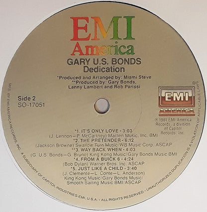 Gary U.S. Bonds : Dedication (LP,Album,Stereo)