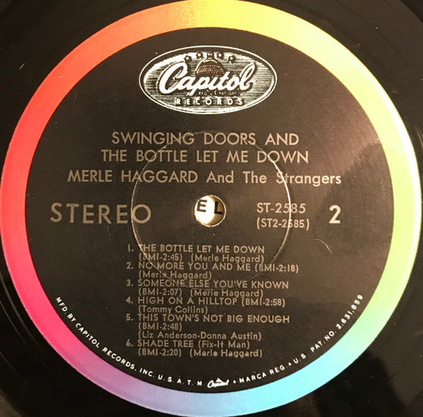 Merle Haggard And Strangers (5), The : Swinging Doors And The Bottle Let Me Down (LP,Album,Stereo)