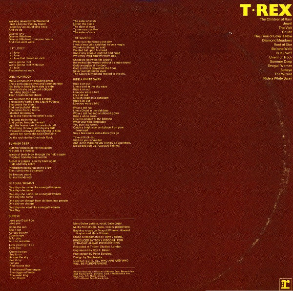 T. Rex : T. Rex (LP,Album,Stereo)