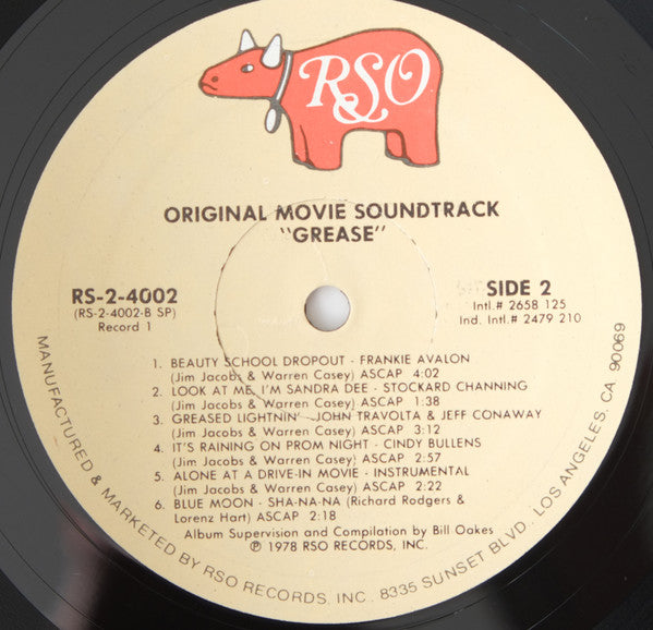 Various : Grease (The Original Soundtrack From The Motion Picture) (LP,Album)