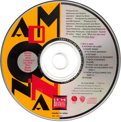 Madonna : I'm Breathless (Music From And Inspired By The Film Dick Tracy) (Album,Club Edition)
