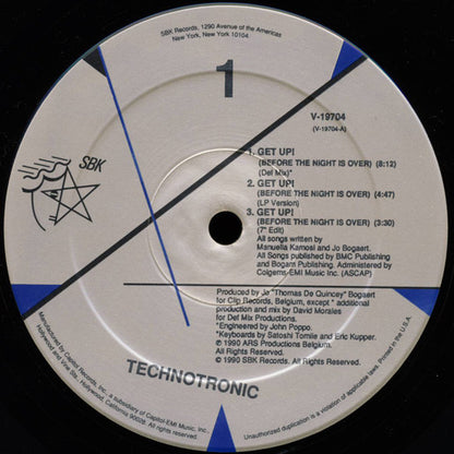 Technotronic : Get Up! (Before The Night Is Over) (12",33 ⅓ RPM)