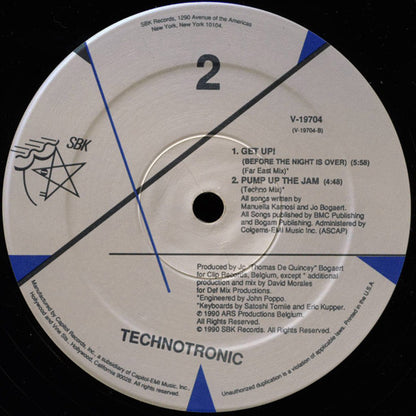 Technotronic : Get Up! (Before The Night Is Over) (12",33 ⅓ RPM)