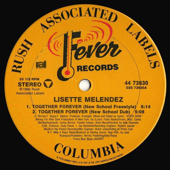 Lisette Melendez : Together Forever (12",33 ⅓ RPM)