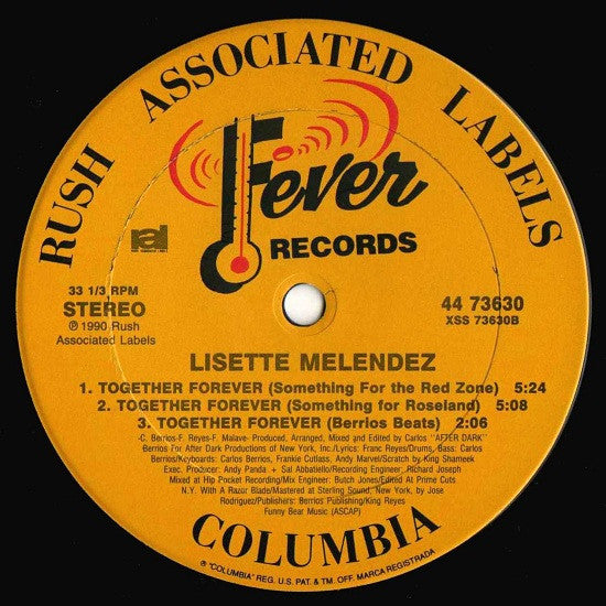 Lisette Melendez : Together Forever (12",33 ⅓ RPM)