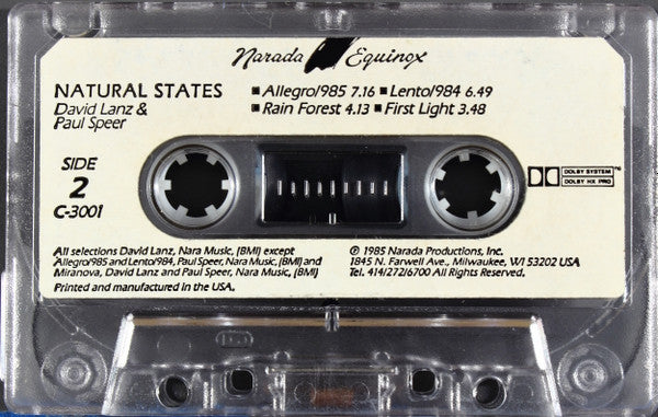David Lanz & Paul Speer : Natural States (Album)