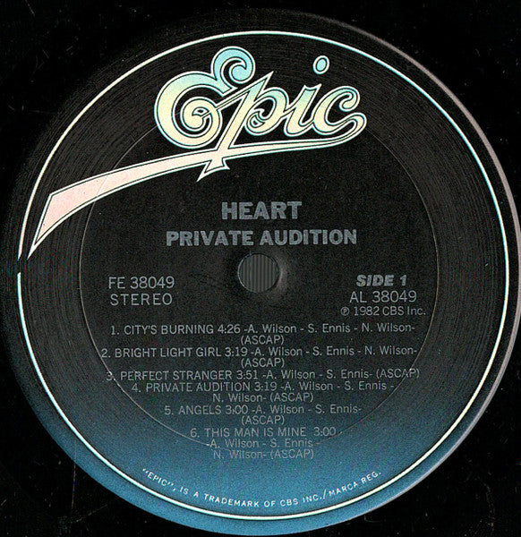 Heart : Private Audition (LP,Album,Stereo)