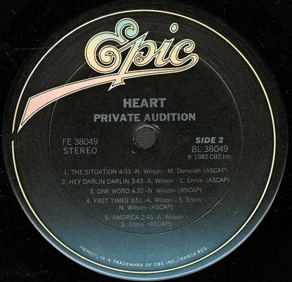 Heart : Private Audition (LP,Album,Stereo)