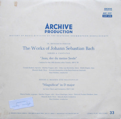 Johann Sebastian Bach : Magnicant In D Major (LP,Album)