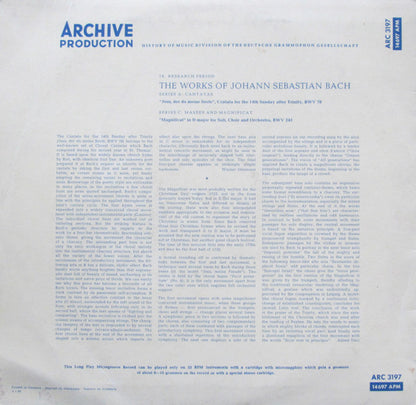 Johann Sebastian Bach : Magnicant In D Major (LP,Album)