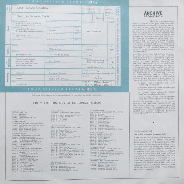 Johann Sebastian Bach : Magnicant In D Major (LP,Album)
