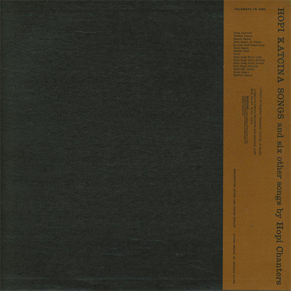 Hopi (2) : Hopi Katcina Songs And Six Other Songs By Hopi Chanters (LP)