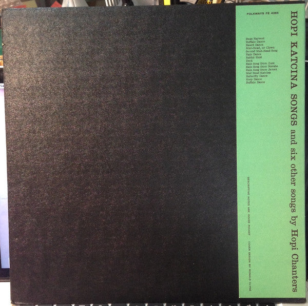 Hopi (2) : Hopi Katcina Songs And Six Other Songs By Hopi Chanters (LP)