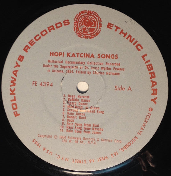 Hopi (2) : Hopi Katcina Songs And Six Other Songs By Hopi Chanters (LP)