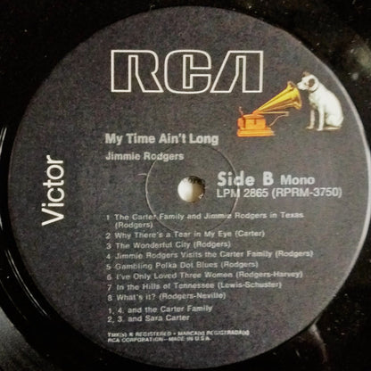 Jimmie Rodgers : My Time Ain't Long (LP,Album,Reissue,Mono)
