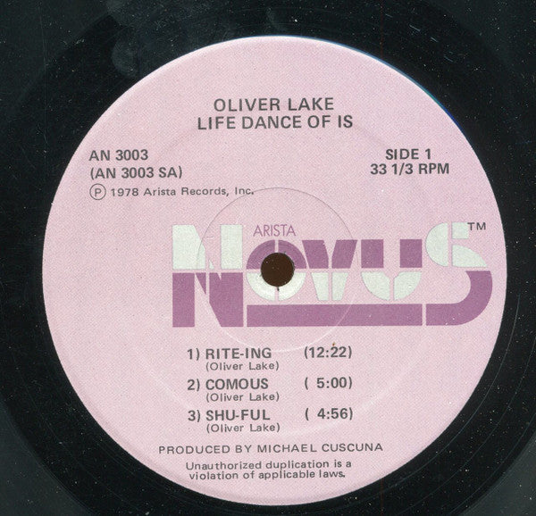 Oliver Lake : Life Dance Of Is (LP,Album)