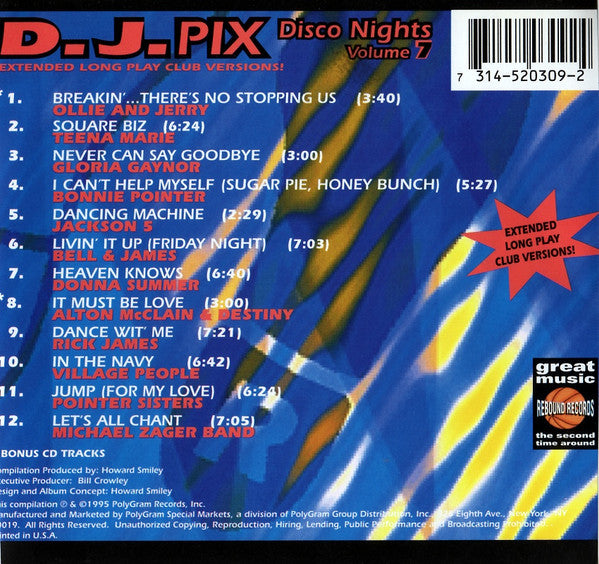 Various : D.J. Pix (Disco Nights Volume 7) (Compilation)