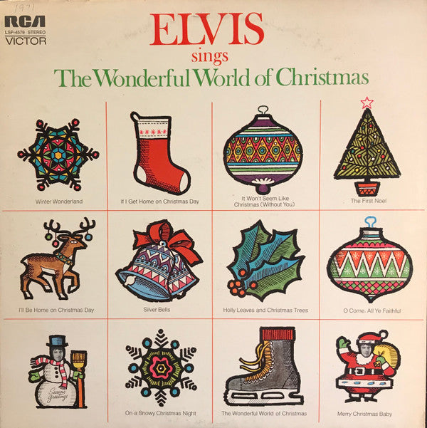 Elvis Presley : Elvis Sings The Wonderful World Of Christmas (LP,Album)