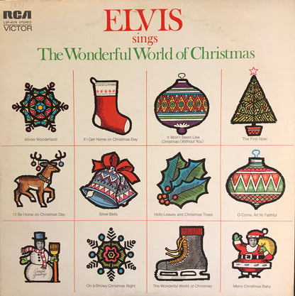 Elvis Presley : Elvis Sings The Wonderful World Of Christmas (LP,Album)