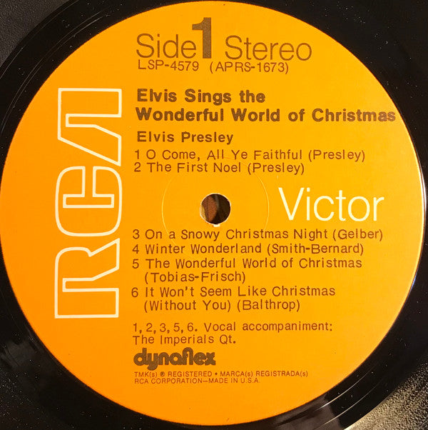 Elvis Presley : Elvis Sings The Wonderful World Of Christmas (LP,Album)