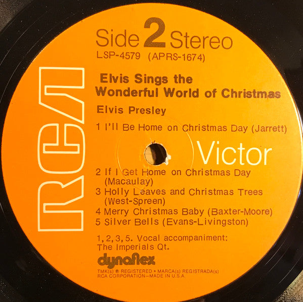 Elvis Presley : Elvis Sings The Wonderful World Of Christmas (LP,Album)