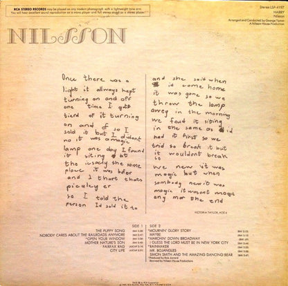 Harry Nilsson : Harry (LP,Album)