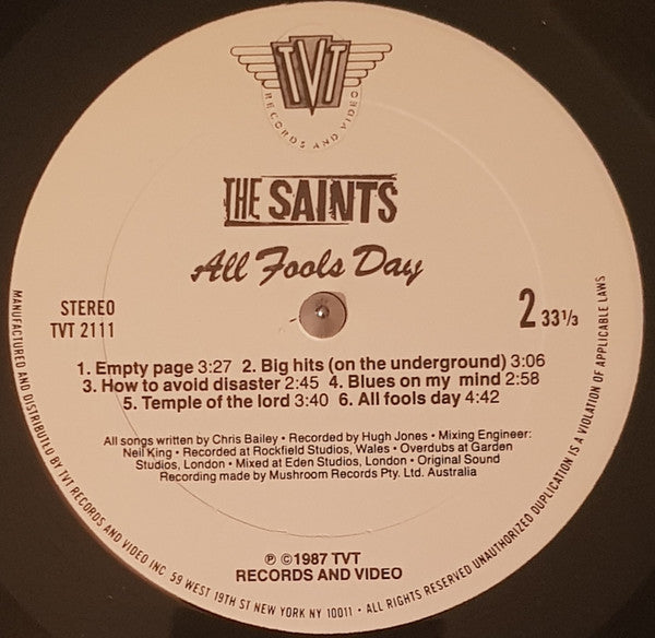 Saints (2), The : All Fools Day (LP,Album,Stereo)